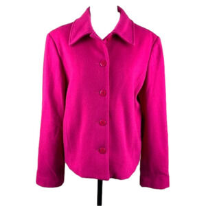 Manelli Melton Cloth Felt Pink  Pea Coat size 12